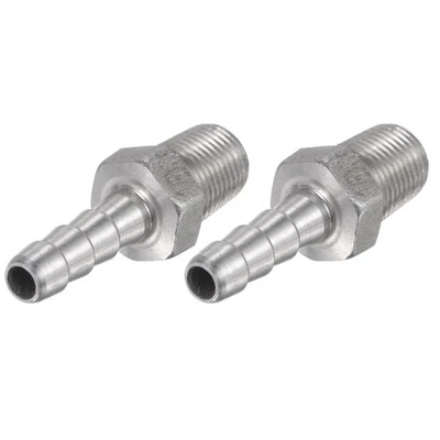 Tubo Barb Raccordo 6mm OD x 1/8PT Filo Maschio Filo Dritto Tubo Connettore,pz 2 - Immagine 1 di 4