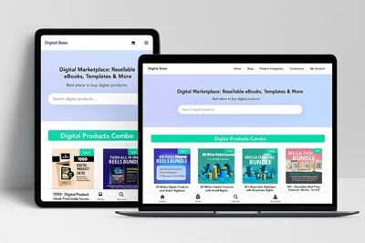 Digital Product Store Website | 24 Preloaded Items | Done-for-You Installation - Image 1 of 2