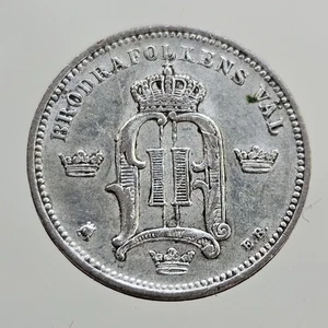 Suède 10 Ore 1891 Argent Sweden  - Picture 1 of 2