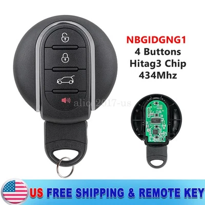 Para 2014 2015 2016 2017 2018 Mini Cooper controle remoto inteligente proxy chaveiro NBGIDGNG1 - Imagem 1 de 4