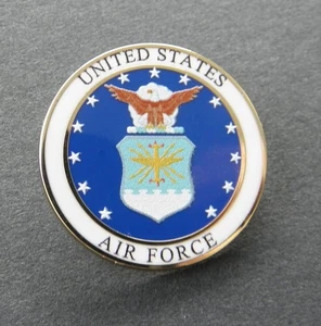 US AIR FORCE USAF REGULAR EMBLEM LAPEL PIN BADGE 1 INCH - Picture 1 of 2