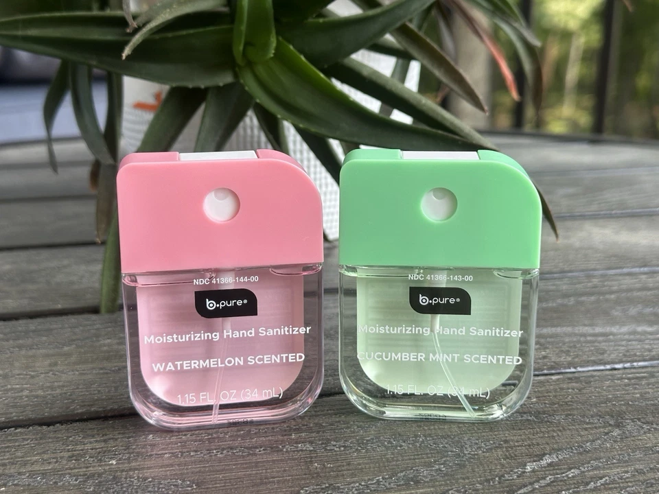 b pure Hand Sanitizer Spray Refillable Cucumber Mint Scented