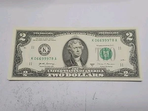 UNC 2017 U.S. $2 Two Dollar bills From DALLAS FRB. Consecutive Serial Numbers  - Picture 1 of 4