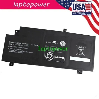 VGP-BPS34 Battery for Sony VAIO FIT 15 15A SVF15A1ACXB SVF15A1ACXS SVF15A1BCXB - Image 1 of 2