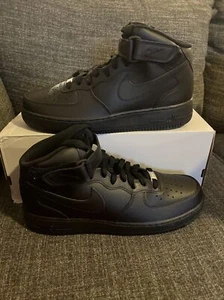 Nike Air Force 1 Mid '07 Triple Black CW2289-001 Men's Size 12 Shoes - Picture 1 of 5