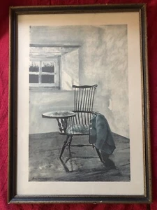 Framed Print EARLY OCTOBER Dry Brush 1961 From Collection of Mrs. Andrew Wyeth - Picture 1 of 5