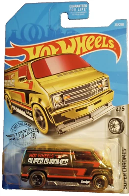 Hot Wheels Super Chromes: Custom '77 Dodge Van (FYG83) New In Box - Image 1 of 2