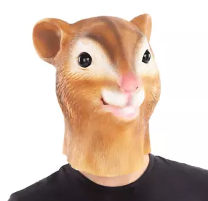 Eichhörnchen Maske Halloween Latex Tier Voller Kopf Kostüm Erwachsene Nager Maus - Bild 1 von 1