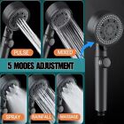 Adjustable Black Shower Head with 5 Spray Modes for a Spa like Shower Time