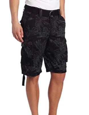 COMPANY 81 PANTALÓN CORTO CARGO HOMBRE ESTAMPADO TROPICAL, NEGRO, 36 Foto 1 de 2