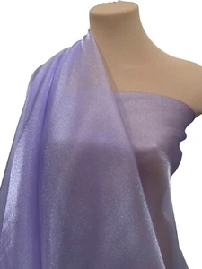 VESTIDO DE DESFILE TELA ORGANZA BRILLANTE LILA OSCURO TRANSPARENTE 45", FORMAL, DECORACIÓN - Imagen 1 de 1