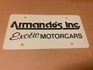 Armando's Inc Exotic Motorcars Ohio Automobile Dealership Booster License Plate - Bild 1 von 2