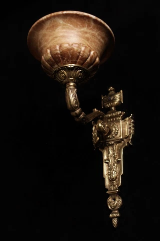 single  wall sconces  french  antique style  solid bronze and real alabaster Cover