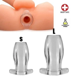 Silicone-Anal-Gauge-Stretcher-Tunnel-Hollow-Plug-Spreader-Sex-Men Women-Toy - Picture 1 of 15