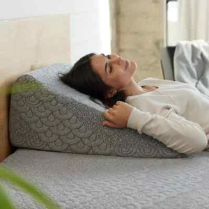 Brentwood Home Whitney Wedge Pillow with Gel Memory Foam, Great Elevating Legs.. - Picture 1 of 5