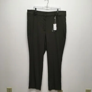 Lane Bryant Womens Green High Rise Curvy Straight Sexy Stretch Ankle Pants 20 - Picture 1 of 9