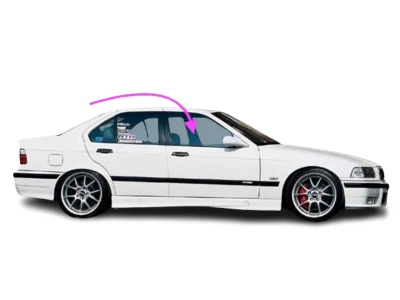 Se adapta a: BMW 318,325,328,M3 1992-1998 4 puertas pasajero puerta delantera derecha ventana vidrio Foto 1 de 4