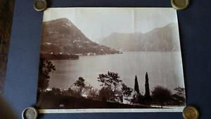 1890er ORIGINAL ANTIKES FOTOGRAFIE LUGANO MONTE CAPRINO ALFRED NOACK GENUA ITALIEN - Bild 1 von 7