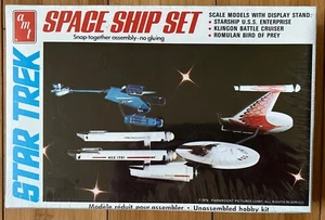 1976 STAR TREK SPACE SHIP SET OF 3 SCALE MODELS S953 AMT FACTORY SEALED RARE - Picture 1 of 6