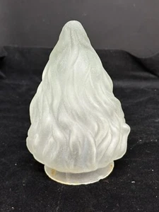 VTG Flame Frosted Glass Sconce Chandelier Lamp Shade Art Deco 2.25" fitter - Picture 1 of 6