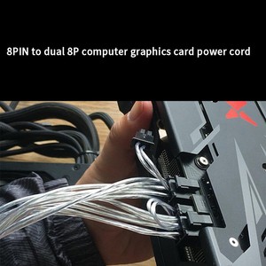 EPS CPU 12V 8 Pin to Dual 8 (6+2) Pin PCIE Adapter Power Supply Cable. XF
