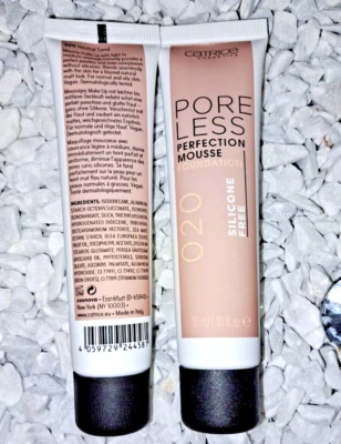 Catrice 1x 30ml  Poreless  Mousse Foundation ohne Silicone 020 Neutral Sand Neu - Bild 1 von 2