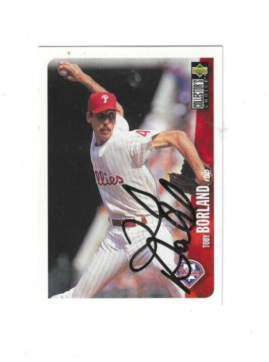 Signed TOBY BORLAND Philadelphia Philies 1996 Upper Deck Card #667 w/COA - Image 1 of 1