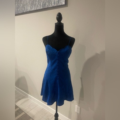 UNDERCOVER Abito slip Y2K vintage Victoria’s Secret etichetta oro poliestere raso chemise M