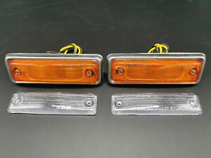 DATSUN 1200 B110 UTE FRONT SIDE MARKER LAMP LIGHTS PAIR AMBER & CLEAR