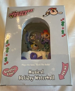 Globo de Nieve de Agua Musical PowerPuff Girl, Deck The Halls, Nuevo en Caja - Imagen 1 de 4