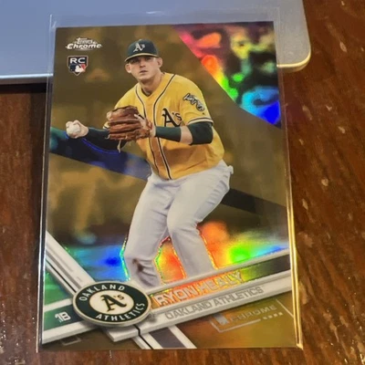 Ryon Healy 2017 Topps Chrome Gold Refractor Rookie RC #67 / 50 A's NM-MT Rare - Image 1 of 4
