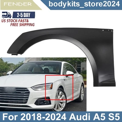 Front Driver Side Fender For 2018-2024 Audi A5 Quattro S5 Sportback Replacement - Imagem 1 de 4