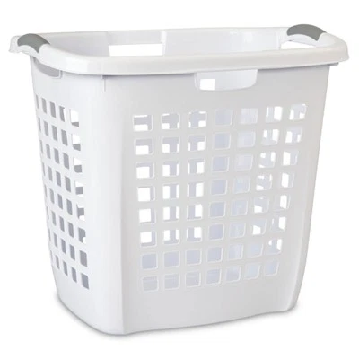 Sterilite Ultra Easy Carry Dirty Clothes Laundry Basket Hamper, White (8 Pack) - Image 1 of 4