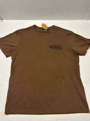 Camiseta Von Dutch Marrón Bordada Banda Doble Cara Talla XL NUEVA CON ETIQUETAS NUEVA Foto 1 de 4