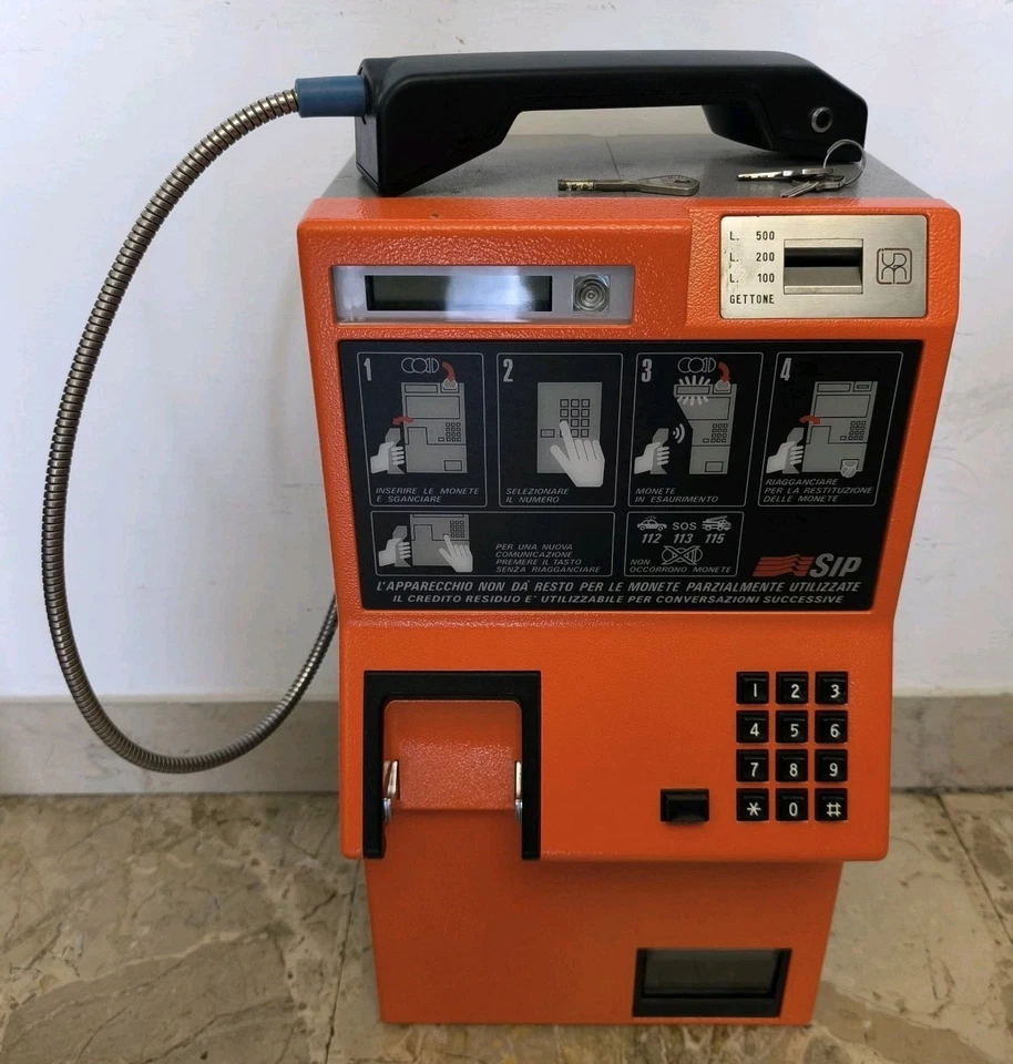 Telefono Pubblico A Gettoni Rotor SIP (Mai Usato - Fondo Di Magazzino) - Immagine 1 di 4