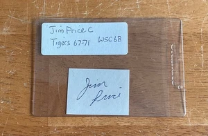 Jim Price Detroit Tigers 1968 WSC Signed Autograph Album Page Cut Sig - Picture 1 of 2