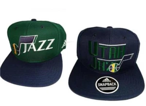 NEW Utah Jazz Adidas Mens Size OSFA Green/Navy Snapback Flatbrim Adidas Cap Hat - Picture 1 of 14