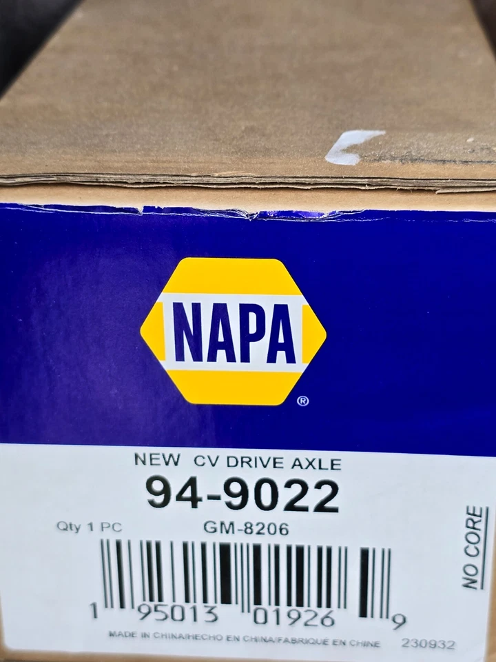 Napa CV DRIVE AXLE 94-9022, GM-8206, NEW Foto 1 de 1