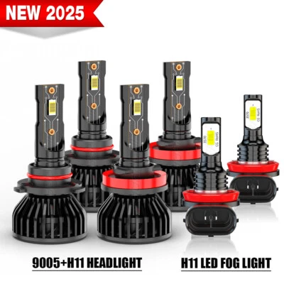 Combo faros LED de haz alto bajo bombillas antiniebla 6x para Volvo S40 V50 2005-2011 Foto 1 de 4