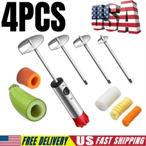 4 Sizes Fruit Core Remover Set Stainless Steel Vegetables Dig Hole Opener Drill - Picture 1 of 9