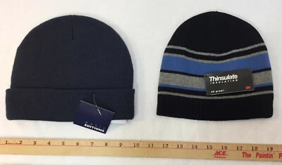 Beanie Hat Stocking Cap Basic Editions Winter Knit Cold Weather Lot of 2 - Image 1 of 2