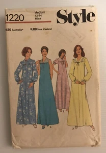 Style 1220 Vintage 70s Sewing Pattern Nightgowns Size: MEDIUM 12 - 14 - Picture 1 of 9