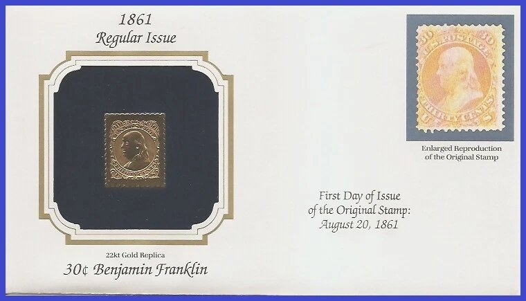 USA1 #  71 U/A GOLDEN REPLICA non FDC   Franklin Benjamin - Image 1 of 1