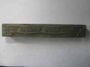 A Merry Christmas mid 20th Century Druckblock 55mm x 20mm - Bild 1 von 2