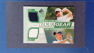2021 Upper Deck SP Game Used NICK TAYLOR DANNY WILLETT Shirt Relics Golf ~JN24A - Picture 1 of 2