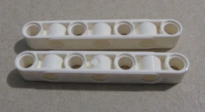 LEGO TECHNIC 2391 Liftarm Modified Perpendicular Holes Thick 1x7 White x2 - Picture 1 of 1