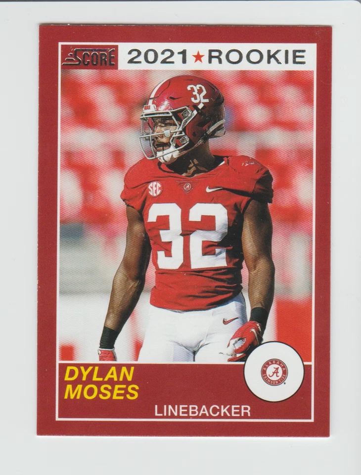 2021 Score #51 Dylan Moses RC, Alabama Crimson Tide - Image 1 of 1