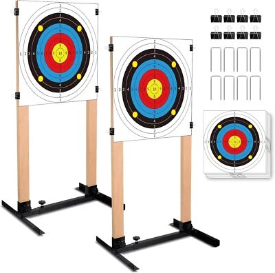 2Pack Metal Shooting Target Stand Base,Adjustable Paper Target Holder USPSA/IPSC - Image 1 of 4
