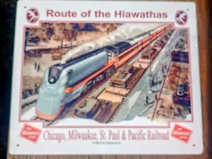 Route Of The Hiawathas The Milwaukee Road Brand New Tin & Hard To Find - Picture 1 of 2