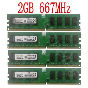 Kingston 8GB Kit 4x 2GB PC2-5300U 667MHz DDR2 240Pin DIMM Desktop Memory RAM AB - Picture 1 of 10